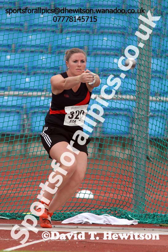 Katy Wilson (Wigan) womens senior hammer, Northern Senior and Under-20 Champs., Sport City, Manchester. Photo: David T. Hewitson/Sports for All Pics